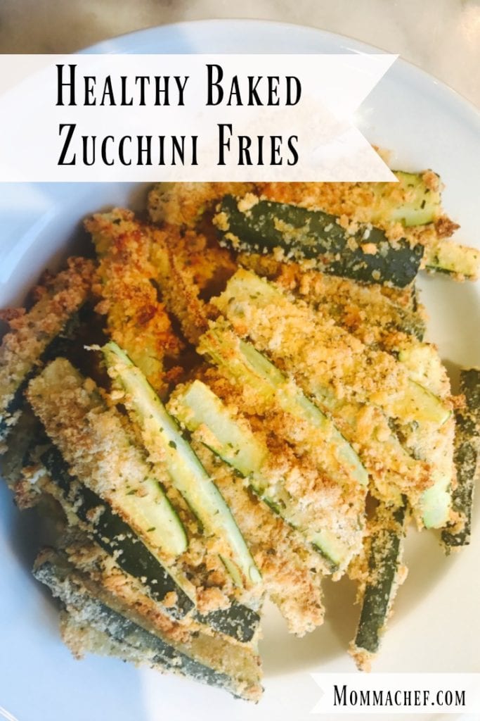 Quick Easy Healthy Baked Zucchini Fries Recipe by Momma Chef