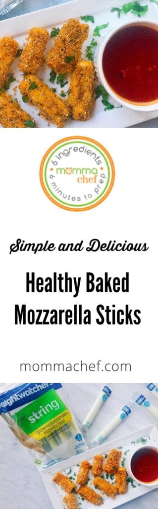 Quick and Easy Healthy Baked Mozzarella Sticks Recipe