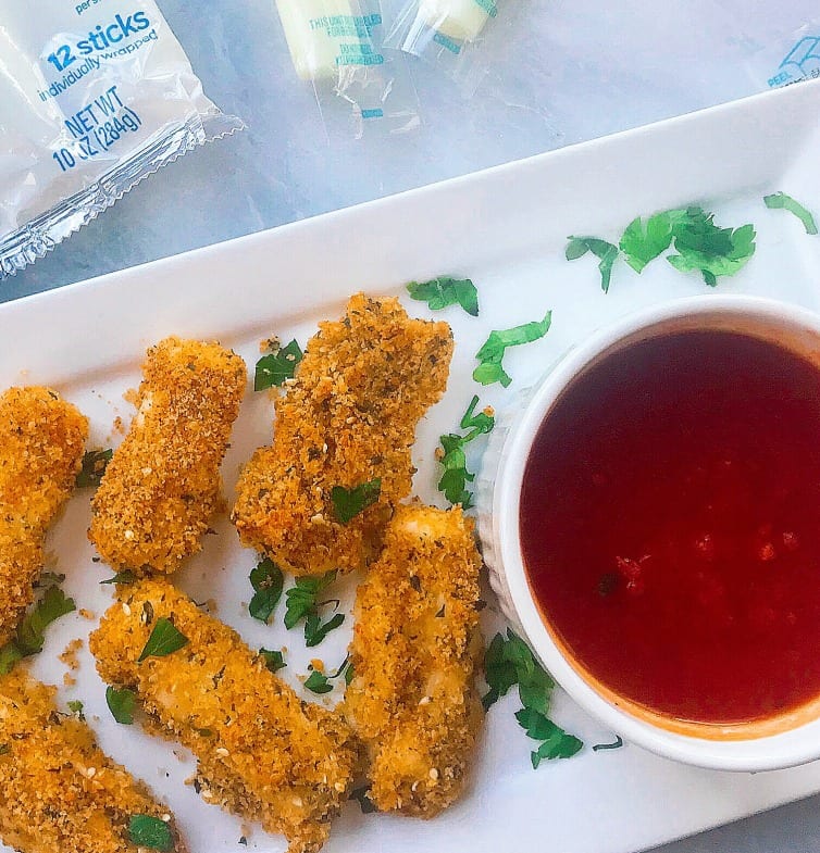 Quick and Easy Healthy Baked Mozzarella Sticks