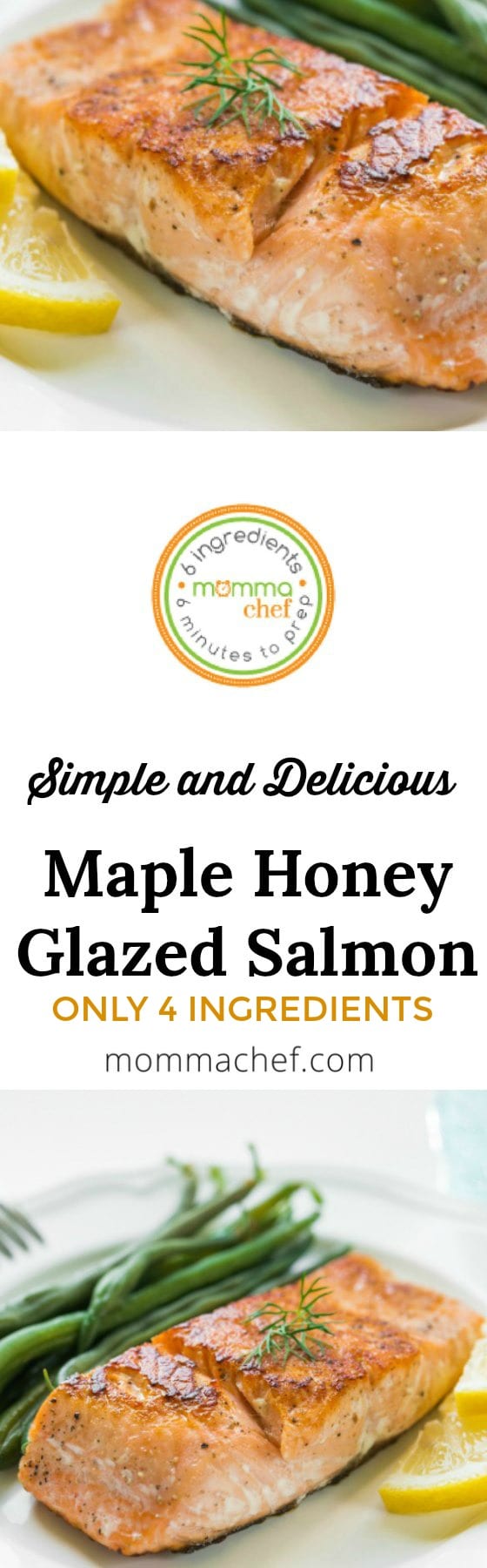 Quick and Easy Maple Honey Glazed Salmon - Momma Chef