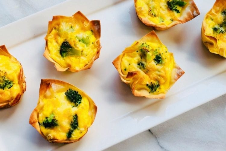 Breakfast Egg Muffins in Wonton Wrappers