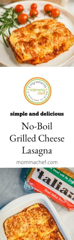 Quick and Easy No Boil Grilled Cheese Lasagna 