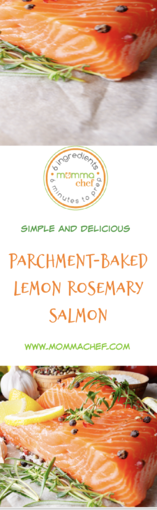Parchment Baked Lemon Rosemary Salmon