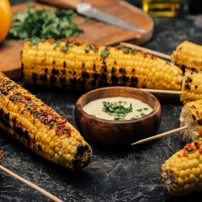 Grilled Corn with Chipotle Mayo
